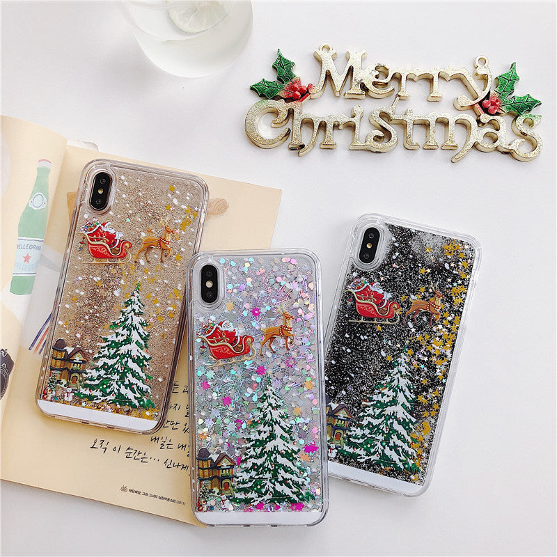 Santa Claus Christmas Tree Phone Case for iPhone & Samsung | Protective Cover