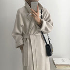 Mid-Length Women's Woolen Coat