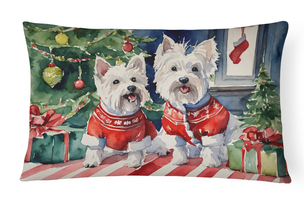 Westie Christmas Throw Pillow