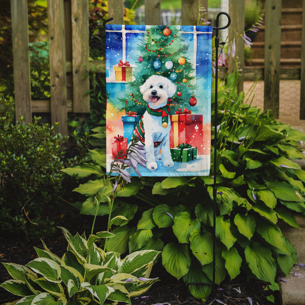Bichon Frise Christmas Garden Flag