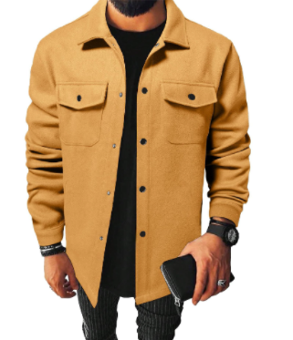 Casual Men's Jacket - New European Style Shirt (Single)