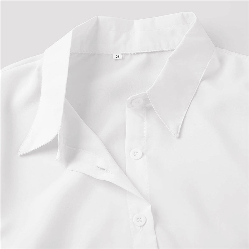 Women's Long-Sleeve Lapel Bodysuit Shirt