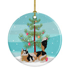 Munchkin Cat Christmas Ceramic Ornament