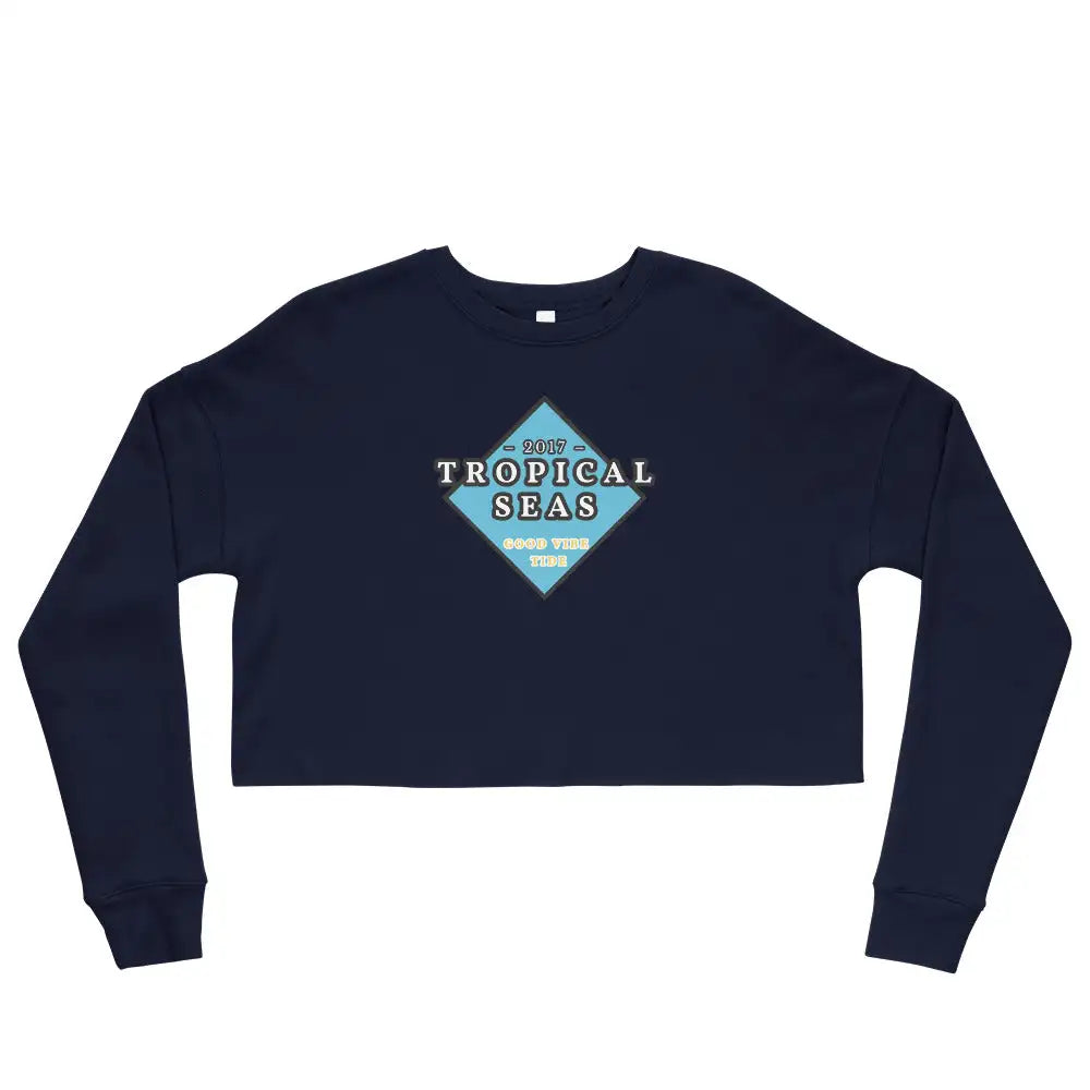 Women's Tropical Crop-Top Sweatshirt