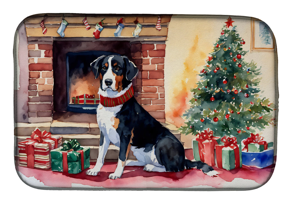 Appenzeller Sennenhund Cozy Christmas Dish Drying Mat