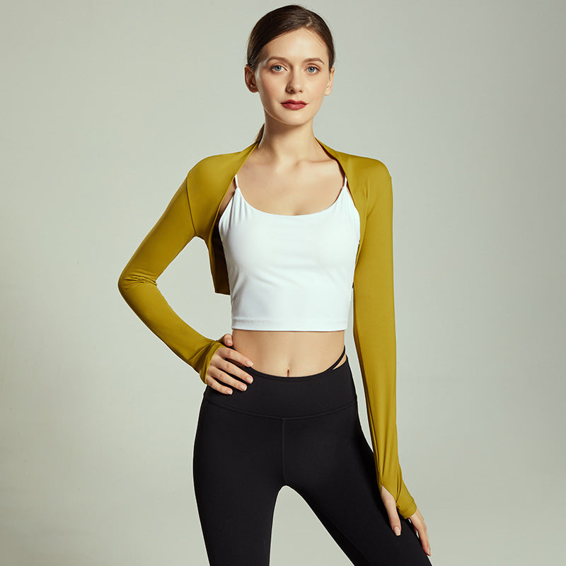 Elegant Short Cardigan Fitness Coat for Women