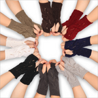 Women's Knit & Lace Acrylic Gloves