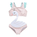 Cute Baby Girls' Whale One-Piece Swimsuit (Ages 1-8)