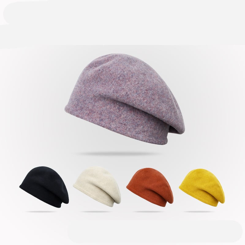 Warm Knitted Wool Hat for Cold Weather | Embroidered Cap
