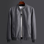 Men's Colorblock PU Leather Motorcycle Jacket
