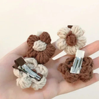 Handmade Wool Knitted Hair Clip for Children