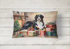 Bernese Mountain Dog Cozy Christmas Throw Pillow