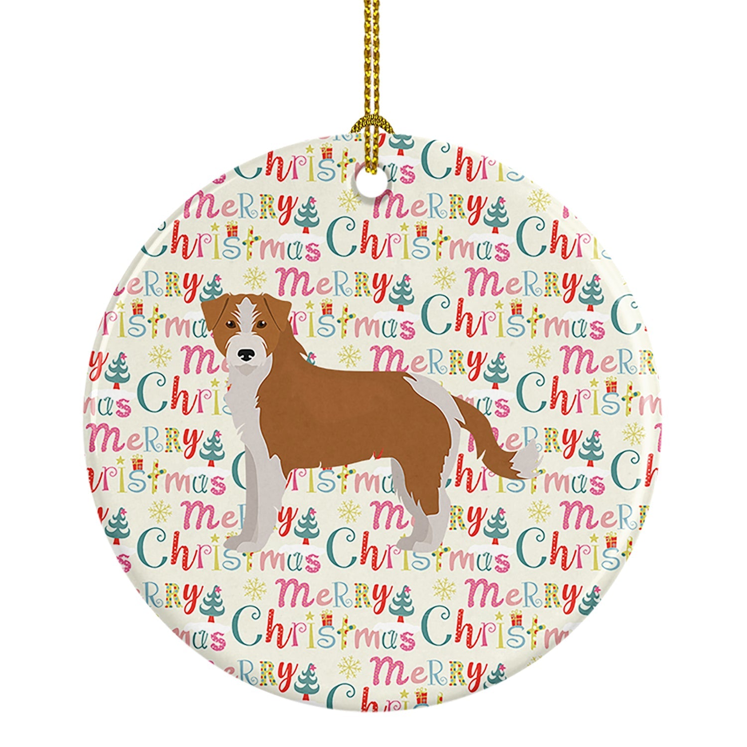 Kromfohrlander Merry Christmas Ceramic Ornament