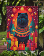 Black Chow Chow Holiday Christmas Garden Flag