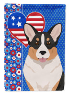 Tricolor Cardigan Corgi USA American Garden Flag