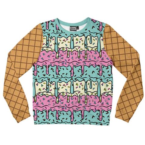 3D Geometric Pattern Casual Oversize Round Neck Sweater