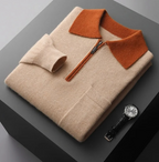 Men's Autumn and Winter Long-Sleeved Fleece Sweater
