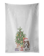 Basset Hound Puppy #2 Christmas Presents and Tree Kitchen Towel Set of 2