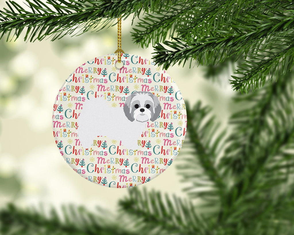 Shih Tzu #2 Merry Christmas Ceramic Ornament