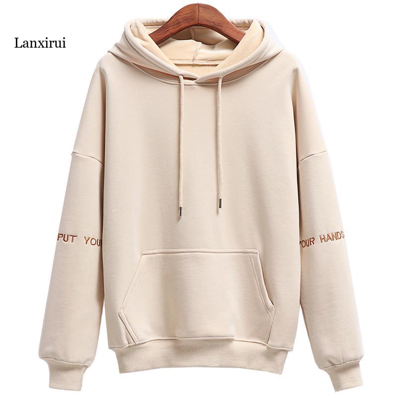 Women's Velvet Hoodie with Embroidered Casual Tops | Streetwear