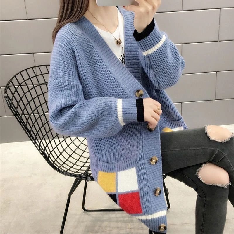 Versatile Fashionable Loose Knitted Outer Coat