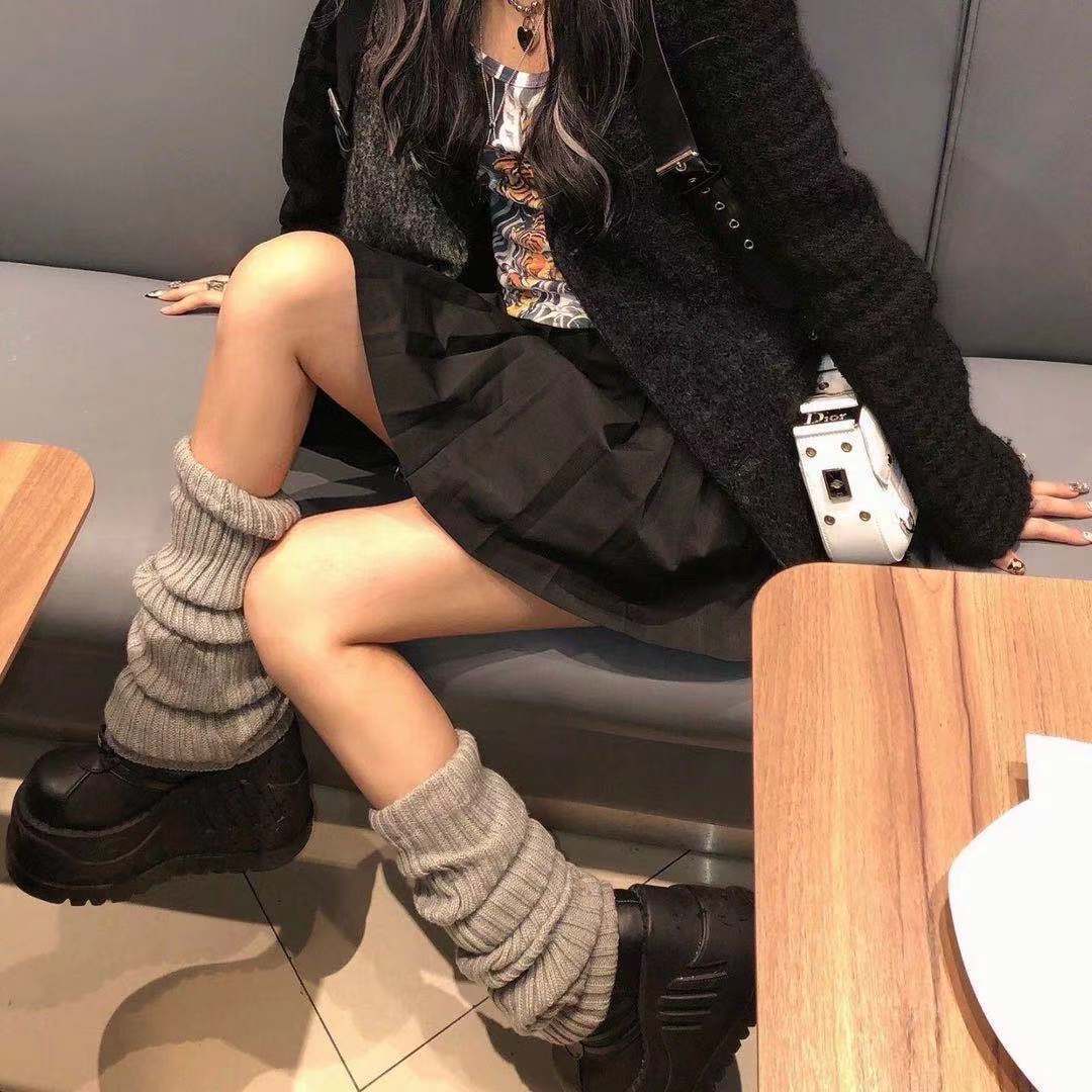 Sister Knitted White Wool Socks for Girls