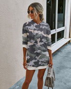 Leopard Print Hooded Women's Sweater with Pockets