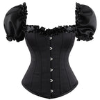 Lace Trim Corset Top with Straps for Women