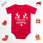 Christmas Deer Red Baby Romper