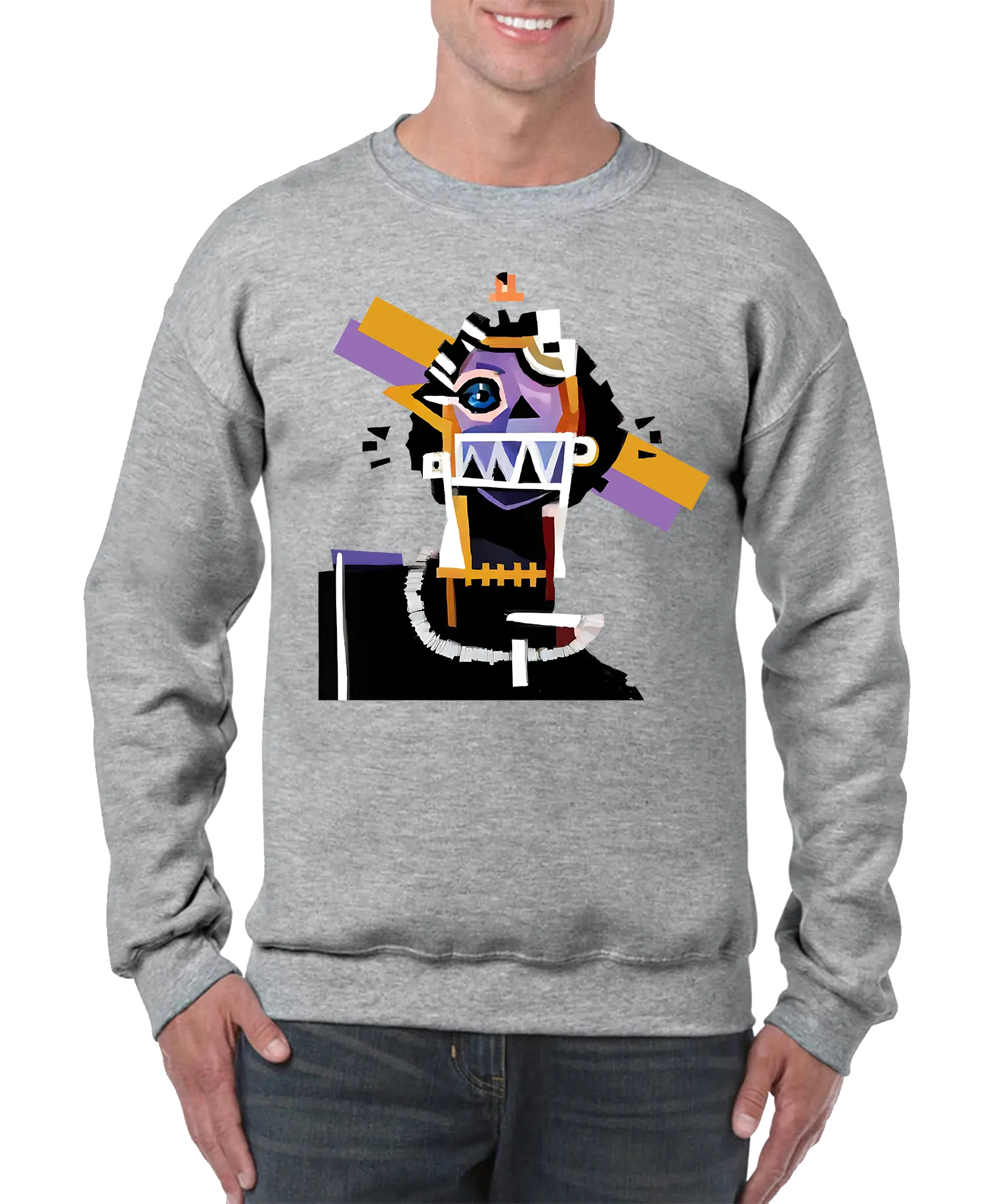 Neocubism Artwork Men’s Sweatshirt | Streetwear