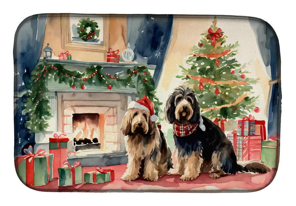 Otterhound Cozy Christmas Dish Drying Mat