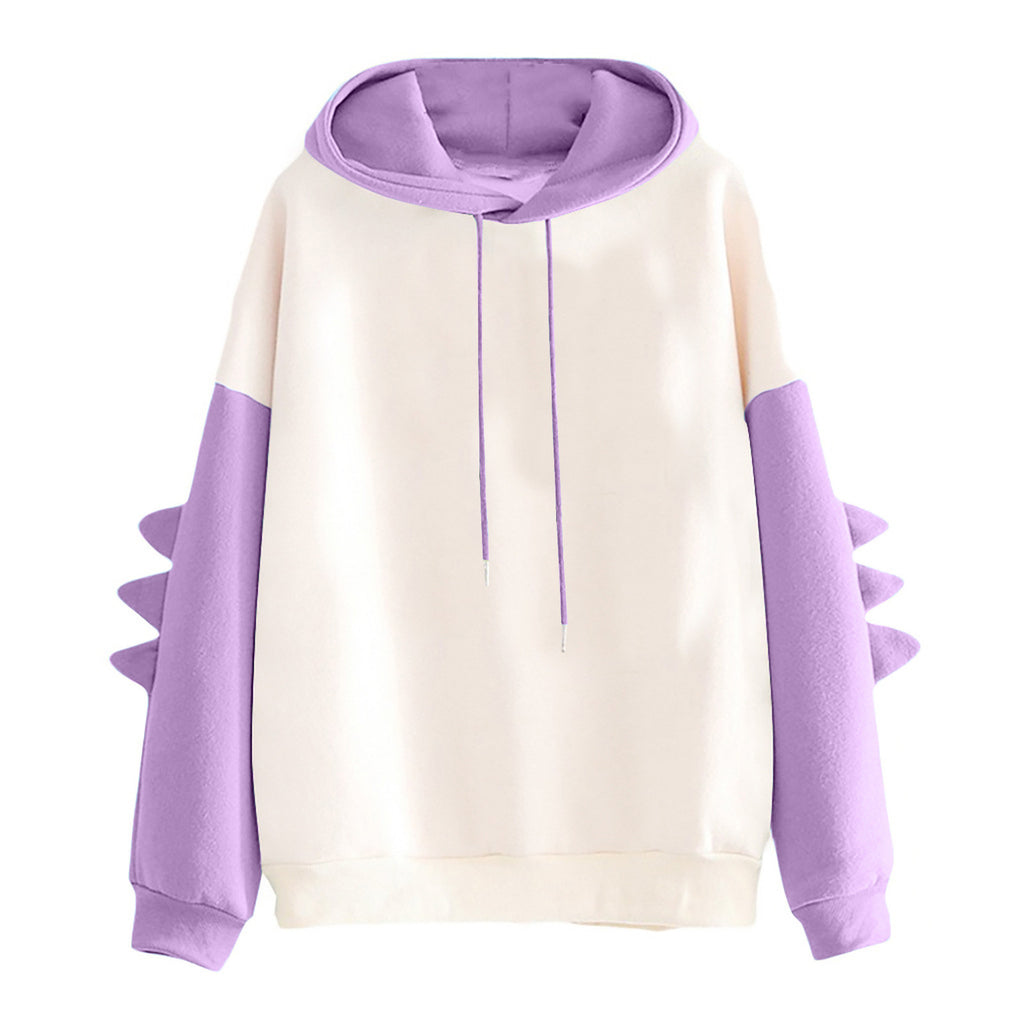 Dinosaur Cartoon Hoodie for Women - Winter Casual Wear | Streetwear