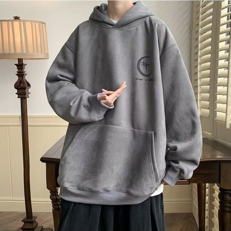 Men's Suede Hoodie - 2023 Fall Vintage Casual Wear | Streetwear