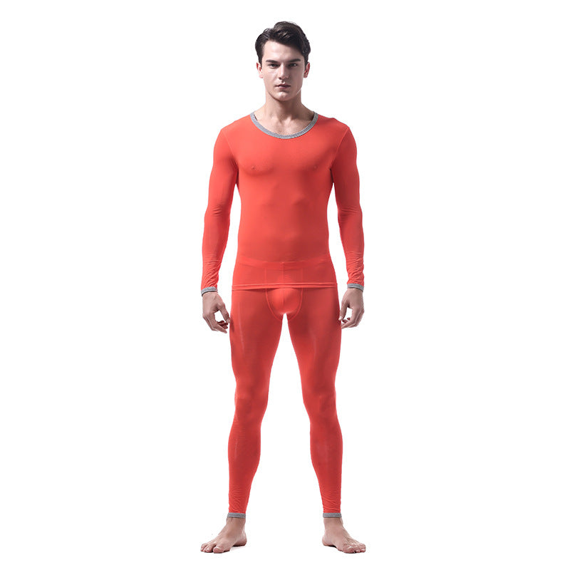Men's Ice Silk Thermal Underwear Set