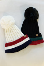 Deluna Stripe Beanie | Embroidered Cap