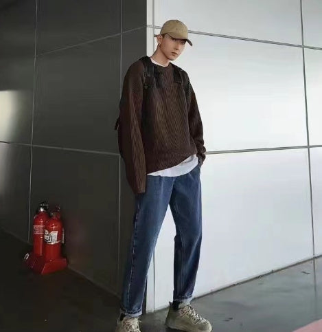Tide Brand Unisex Loose Knit Couple's Sweater