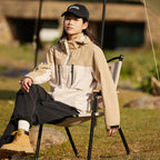 Large Size Loose-fitting Hooded Jacket with Pockets