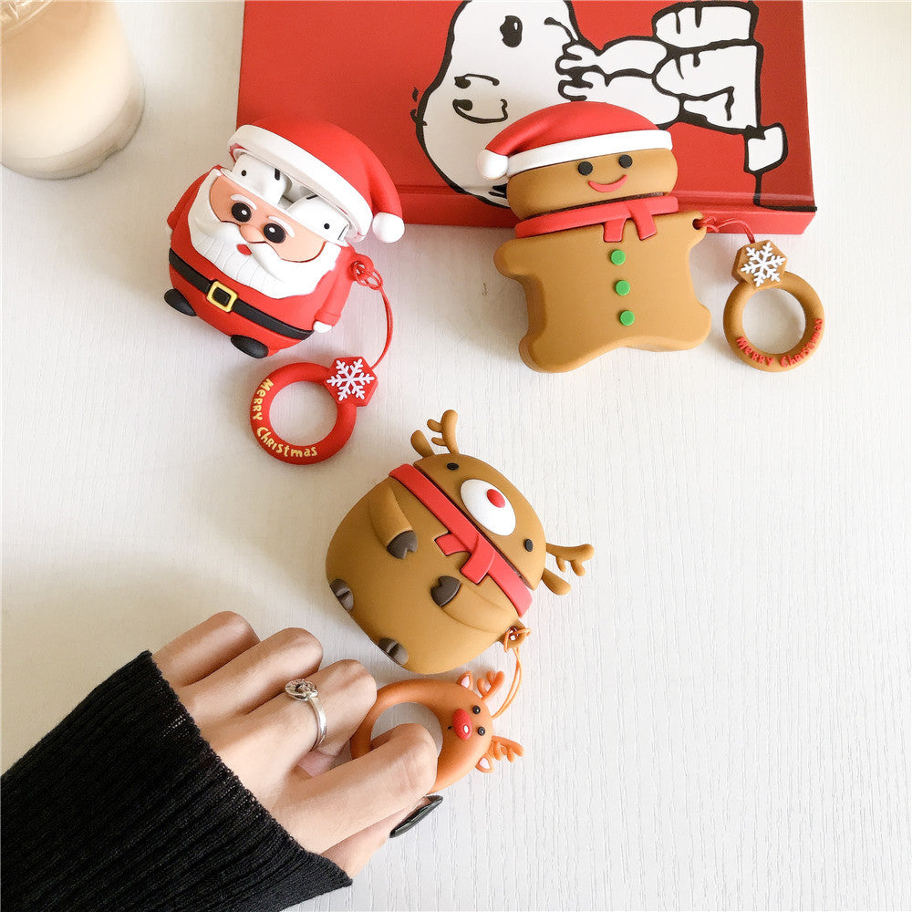 Christmas AirPods Case - Santa Reindeer Silicone Cover | Protective Cover