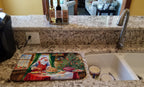 Cookies with Santa Claus Papa Noel Dish Drying Mat