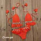 Handmade Crochet Bikini Set with Fringe for Export