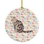 Foldex Exotic Fold Cat Christmas Ceramic Ornament
