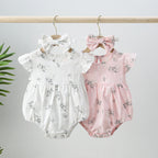 2022 Summer Baby Cotton Bodysuit with Sleeves