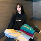 Korean Style Women's Loose Round Neck Sweater