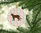 Suphalak Cat Christmas Ceramic Ornament