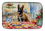 Belgian Malinois Christmas Cookies Dish Drying Mat