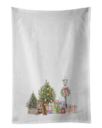 Labrador Retriever Puppy Chocolate with Christmas Wonderland Kitchen Towel Set of 2