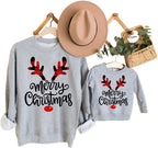 Parent-Child Christmas Print Sweater