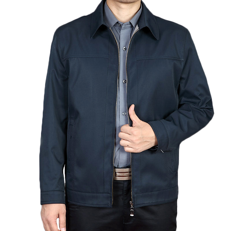 Men's Slim Fit Zipper Windbreaker Jacket with Collar