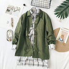 Retro Literary College Windbreaker Jacket