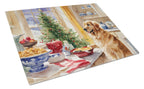 Golden Retriever Christmas Cookies Glass Cutting Board